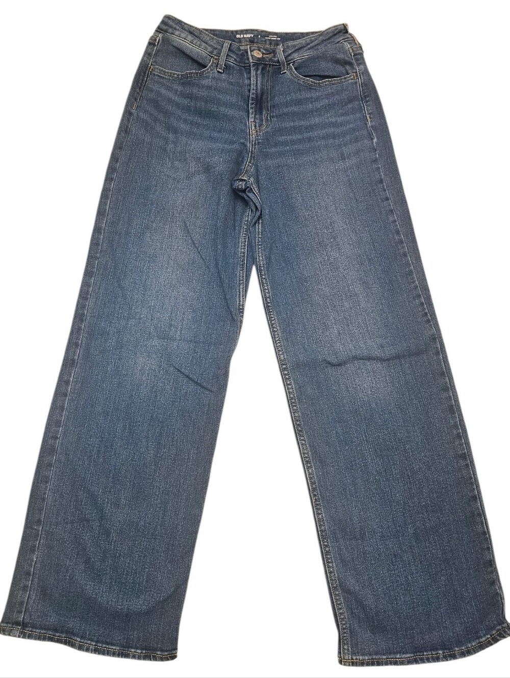 Old Navy High Rise Wow Wide Leg Blue Jeans Womens Size 2